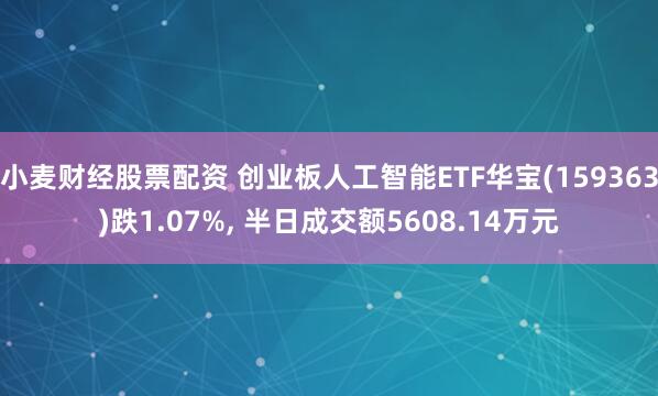 小麦财经股票配资 创业板人工智能ETF华宝(159363)跌1.07%, 半日成交额5608.14万元