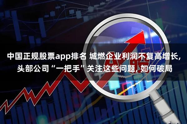 中国正规股票app排名 城燃企业利润不复高增长, 头部公司“一把手”关注这些问题, 如何破局