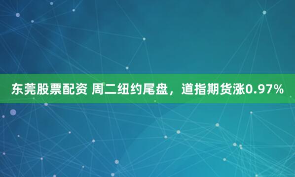 东莞股票配资 周二纽约尾盘，道指期货涨0.97%